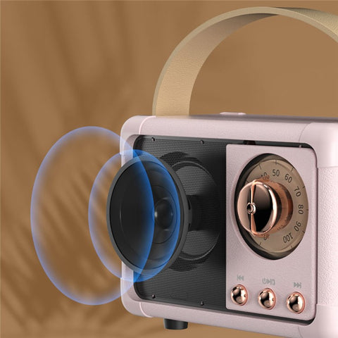 HM11 2nd Gen Retro Bluetooth-compatible Speaker Portable Wireless Speaker Support U-disk TF Card AUX
