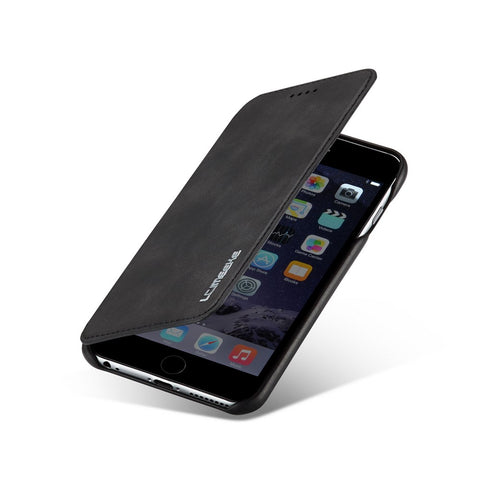 LC.IMEEKE for iPhone 6s Plus/6 Plus Retro Style Leather Card Holder Stand Shell