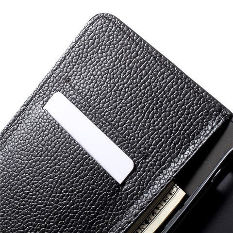 Litchi Skin Wallet Leather Stand Case for iPhone XR 6.1 inch
