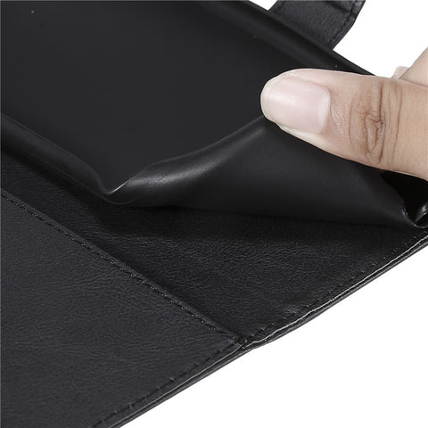 For iPhone 7 / 8 / SE (2022) / SE (2020) Case Solid Color Leather Mobile Cover Wallet Stand with Strap