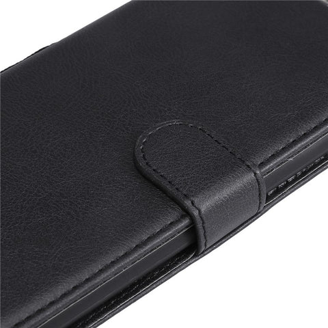 For iPhone 7 / 8 / SE (2022) / SE (2020) Case Solid Color Leather Mobile Cover Wallet Stand with Strap