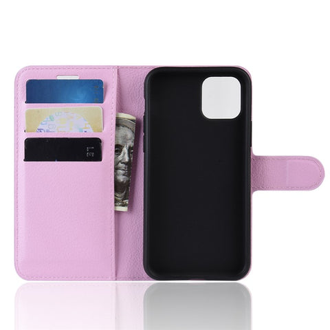 Litchi Skin Wallet Leather Stand Case for iPhone 11 Pro 5.8 inch (2019)