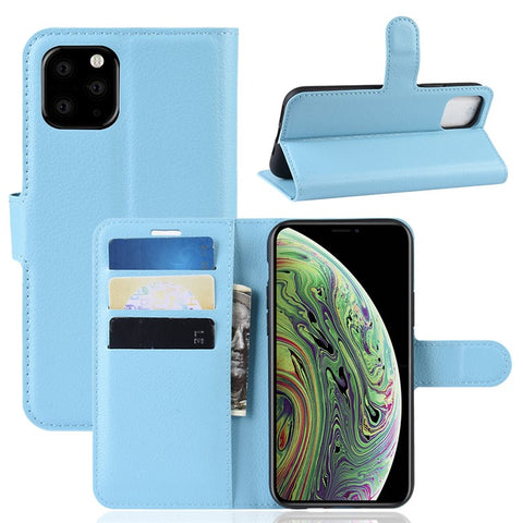 Litchi Skin Wallet Leather Stand Case for iPhone 11 Pro 5.8 inch (2019)