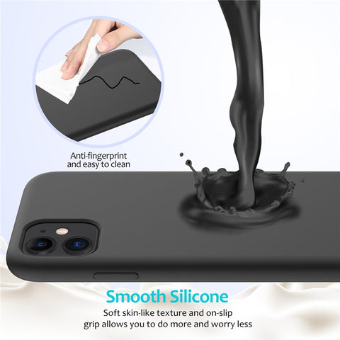 Anti-scratch Soft Liquid Silicone Phone Shell Mobile Phone Bag Case for iPhone 11 6.1 inch (2019)