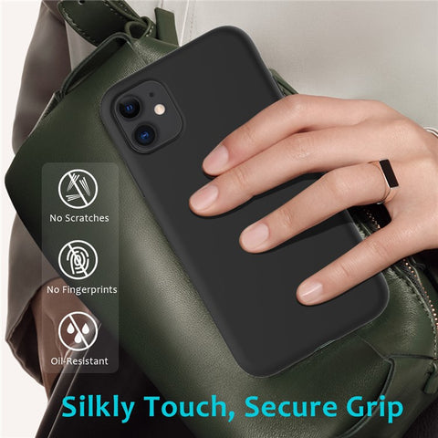 Anti-scratch Soft Liquid Silicone Phone Shell Mobile Phone Bag Case for iPhone 11 6.1 inch (2019)