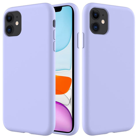 Anti-scratch Soft Liquid Silicone Phone Shell Mobile Phone Bag Case for iPhone 11 6.1 inch (2019)