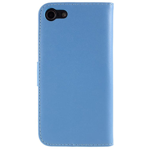 Stand Function Genuine Leather Wallet Flip Case with Secure Magnetic Closure for iPhone 8 / 7 / SE (2020) / SE (2022)
