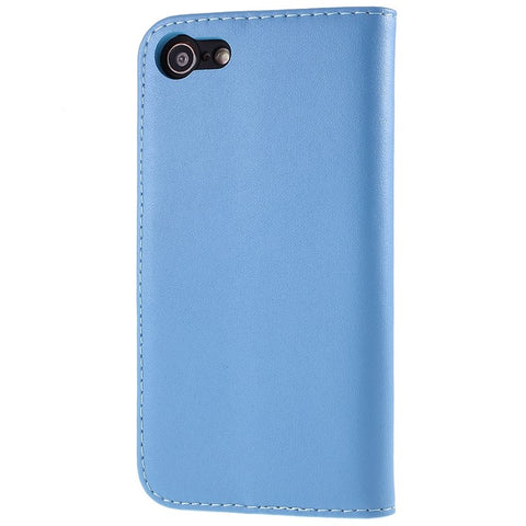 Stand Function Genuine Leather Wallet Flip Case with Secure Magnetic Closure for iPhone 8 / 7 / SE (2020) / SE (2022)