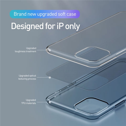 BASEUS Simple Series For iPhone 11 6.1 inch (2019) TPU Phone Case Clear Transparent Phone Cover