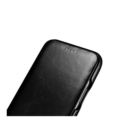 ICARER Retro Style Genuine Leather Folio Flip Phone Case for Apple iPhone 11 6.1 inch
