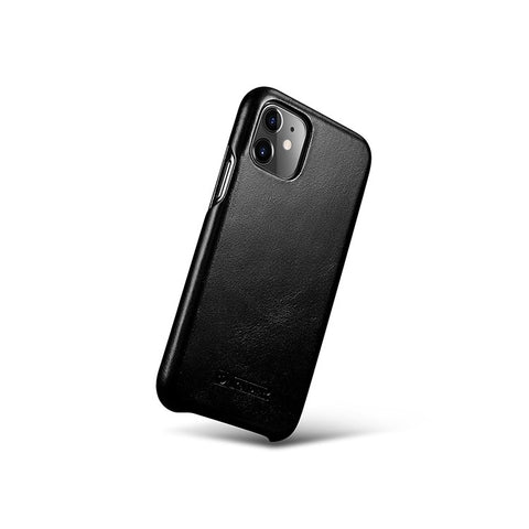 ICARER Retro Style Genuine Leather Folio Flip Phone Case for Apple iPhone 11 6.1 inch