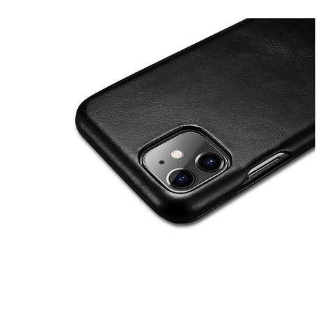 ICARER Retro Style Genuine Leather Folio Flip Phone Case for Apple iPhone 11 6.1 inch