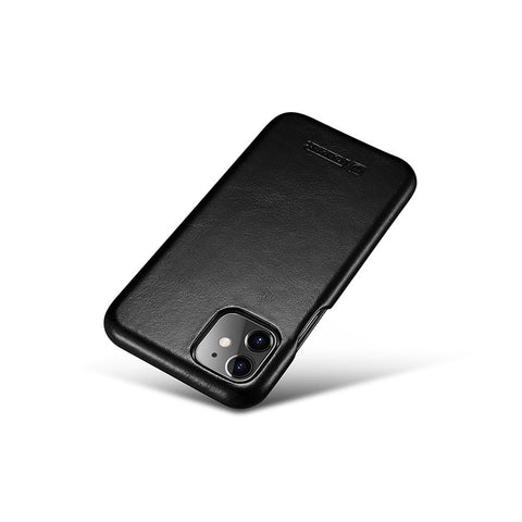 ICARER Retro Style Genuine Leather Folio Flip Phone Case for Apple iPhone 11 6.1 inch