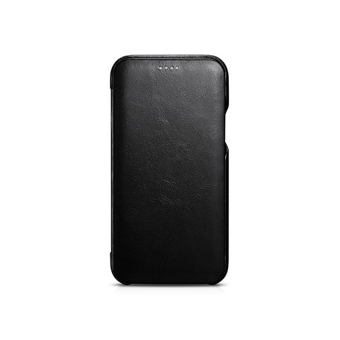 ICARER Retro Style Genuine Leather Folio Flip Phone Case for Apple iPhone 11 6.1 inch