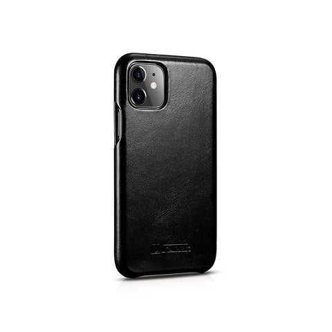 ICARER Retro Style Genuine Leather Folio Flip Phone Case for Apple iPhone 11 6.1 inch