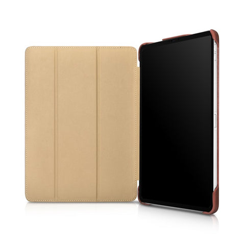 ICARER for iPad Air 11 (2025) / (2024) / Pro 11-inch (2022) / (2021) / (2020) / (2018) Retro Tri-Fold Genuine Leather Smart Case Cover
