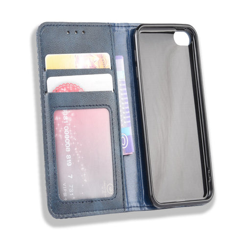 Auto-absorbed Retro PU Leather Wallet Phone Cover for iPod touch 5/touch 6/touch 7