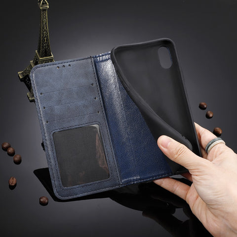 Auto-absorbed Retro PU Leather Wallet Phone Cover for iPod touch 5/touch 6/touch 7