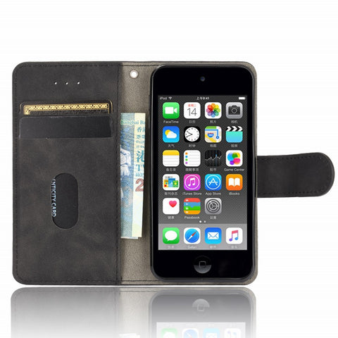 Skin-touch PU Leather with Wallet Shell for iPod Touch (2019)/6/5