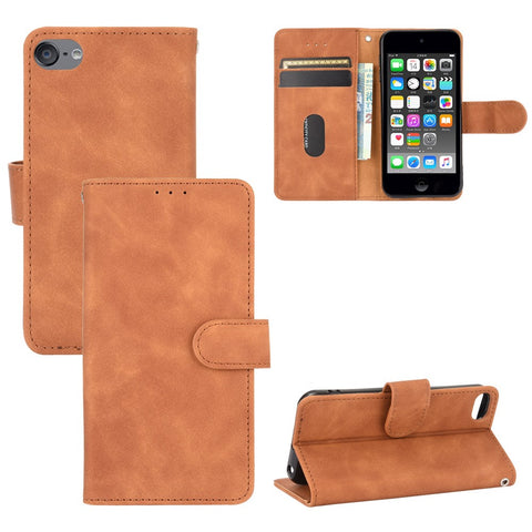 Skin-touch PU Leather with Wallet Shell for iPod Touch (2019)/6/5
