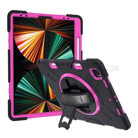 Thicken Kickstand PC Silicone Hybrid Shell Case for iPad Air 13 (2026) / (2025) / (2024) / Pro 12.9 (2022) / (2021) / (2020) / (2018)