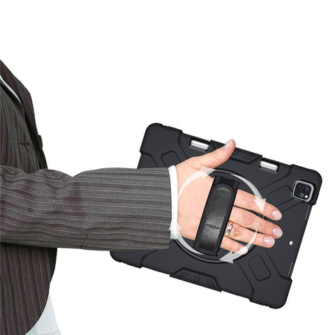 Thicken Kickstand PC Silicone Hybrid Shell Case for iPad Air 13 (2026) / (2025) / (2024) / Pro 12.9 (2022) / (2021) / (2020) / (2018)