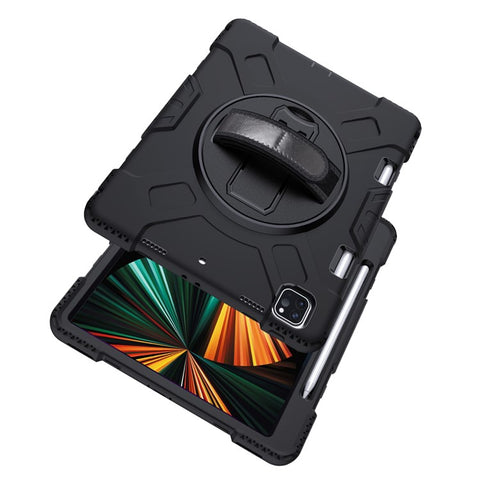 Thicken Kickstand PC Silicone Hybrid Shell Case for iPad Air 13 (2026) / (2025) / (2024) / Pro 12.9 (2022) / (2021) / (2020) / (2018)