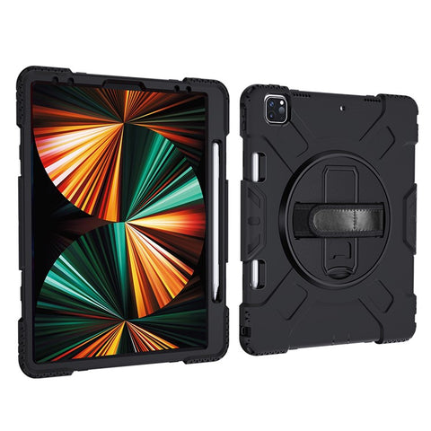 Thicken Kickstand PC Silicone Hybrid Shell Case for iPad Air 13 (2026) / (2025) / (2024) / Pro 12.9 (2022) / (2021) / (2020) / (2018)