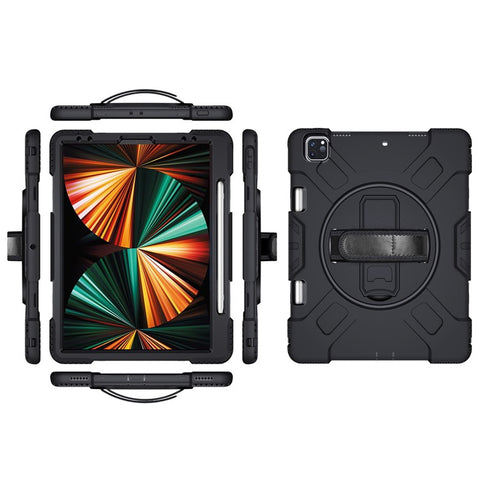 Thicken Kickstand PC Silicone Hybrid Shell Case for iPad Air 13 (2026) / (2025) / (2024) / Pro 12.9 (2022) / (2021) / (2020) / (2018)