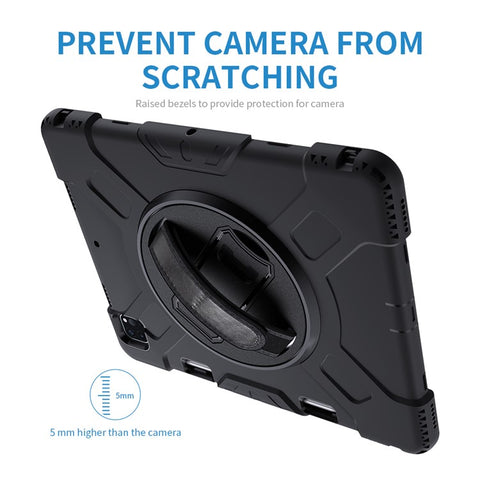 Thicken Kickstand PC Silicone Hybrid Shell Case for iPad Air 13 (2026) / (2025) / (2024) / Pro 12.9 (2022) / (2021) / (2020) / (2018)