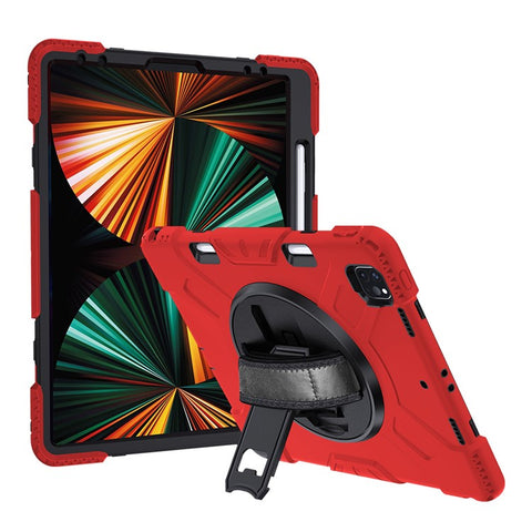 Thicken Kickstand PC Silicone Hybrid Shell Case for iPad Air 13 (2026) / (2025) / (2024) / Pro 12.9 (2022) / (2021) / (2020) / (2018)