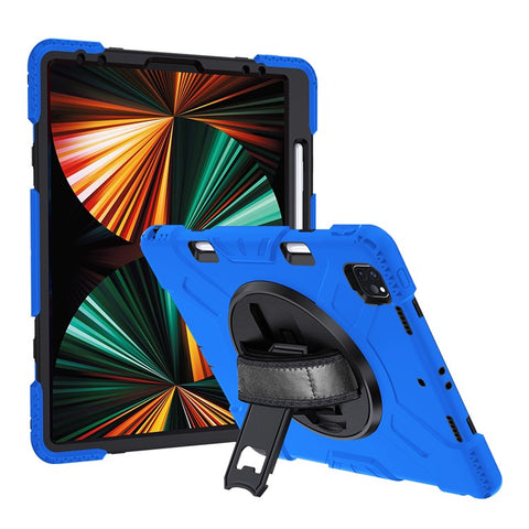 Thicken Kickstand PC Silicone Hybrid Shell Case for iPad Air 13 (2026) / (2025) / (2024) / Pro 12.9 (2022) / (2021) / (2020) / (2018)