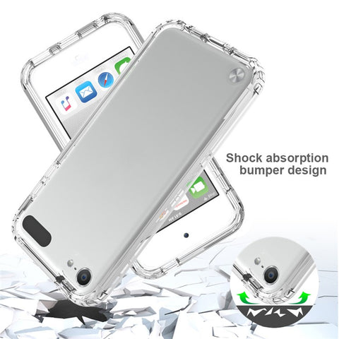 High Transmittance Hybrid Shockproof Phone Protector Case Cover for iPod Touch 5 / 6 / 7