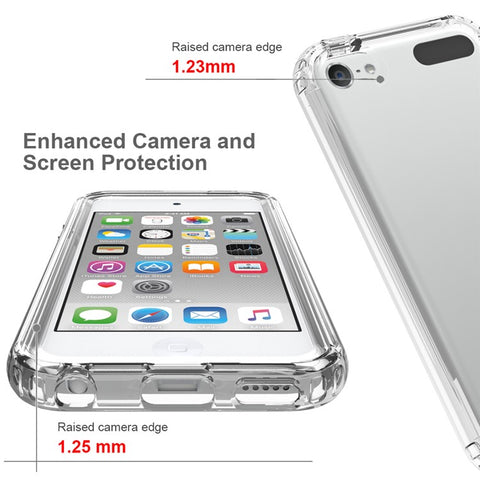High Transmittance Hybrid Shockproof Phone Protector Case Cover for iPod Touch 5 / 6 / 7