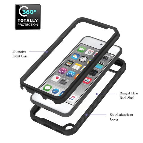 Kickstand Design TPU + PC Hybrid Phone Cover Case for iPod Touch (2019) / Touch 6 / Touch 5