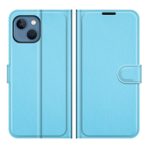 Full Protective Litchi Skin Leather Wallet Case Mobile Phone Stand Case Cover for iPhone 13 mini 5.4 inch