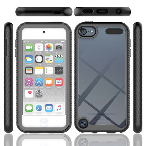 Full Coverage PC + TPU Hybrid Case Phone Shell with PET Screen Protector for iPod Touch (2019)/ 6/5