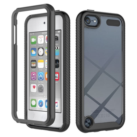 Full Coverage PC + TPU Hybrid Case Phone Shell with PET Screen Protector for iPod Touch (2019)/ 6/5