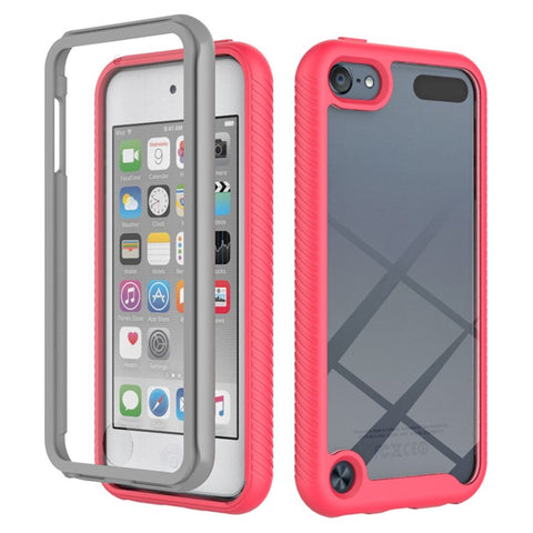 Full Coverage PC + TPU Hybrid Case Phone Shell with PET Screen Protector for iPod Touch (2019)/ 6/5