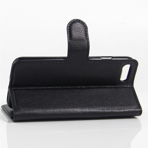 Litchi Grain Leather Wallet Case Flip Folio Stand Protective Cover for iPhone SE 2nd Gen (2020)/SE (2022)/8/7 4.7 inch