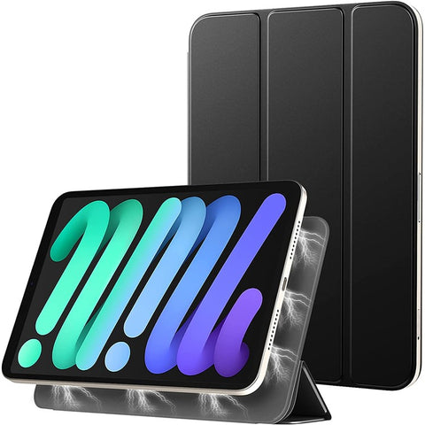 Magnetic Absorption Tri-Fold Stand PU Leather Tablet Case Shell with Auto Wake / Sleep for iPad mini (2024) / mini (2021)