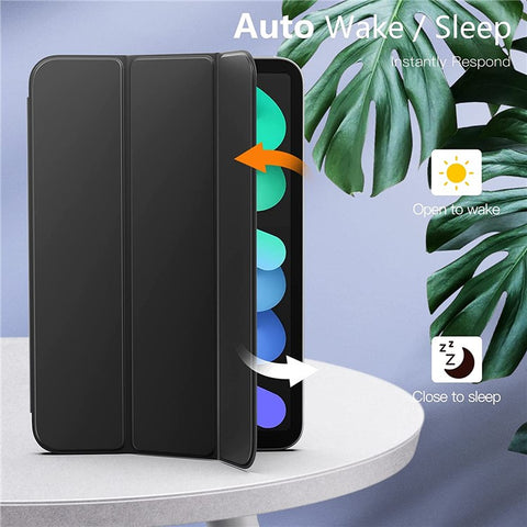 Magnetic Absorption Tri-Fold Stand PU Leather Tablet Case Shell with Auto Wake / Sleep for iPad mini (2024) / mini (2021)