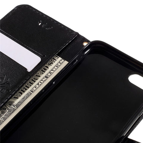PU Leather Case for iPhone SE (2020)/SE (2022)/8/7 4.7 inch Phone Wallet Cover with Strap