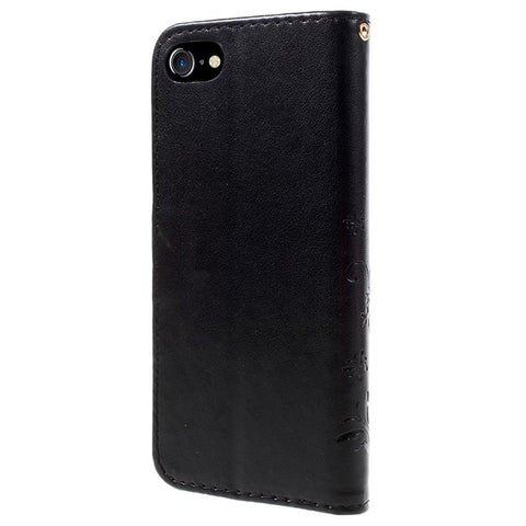 PU Leather Case for iPhone SE (2020)/SE (2022)/8/7 4.7 inch Phone Wallet Cover with Strap