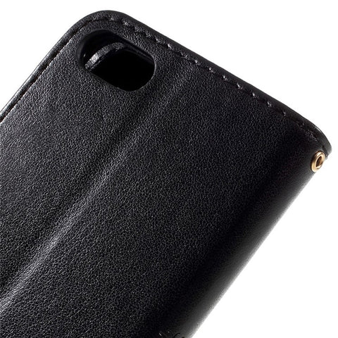 PU Leather Case for iPhone SE (2020)/SE (2022)/8/7 4.7 inch Phone Wallet Cover with Strap