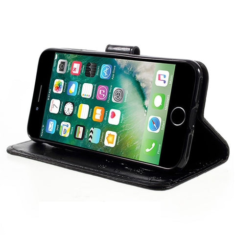 PU Leather Case for iPhone SE (2020)/SE (2022)/8/7 4.7 inch Phone Wallet Cover with Strap