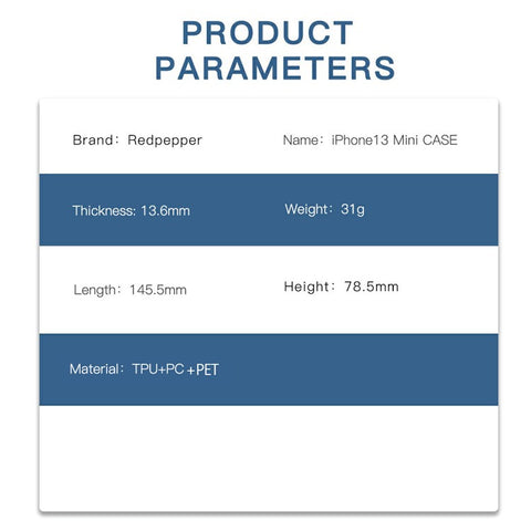 REDPEPPER Dot+ Series Transparent Back IP68 Waterproof IP6X Dustproof PC+TPU+PET Phone Case for iPhone 13 mini 5.4 inch