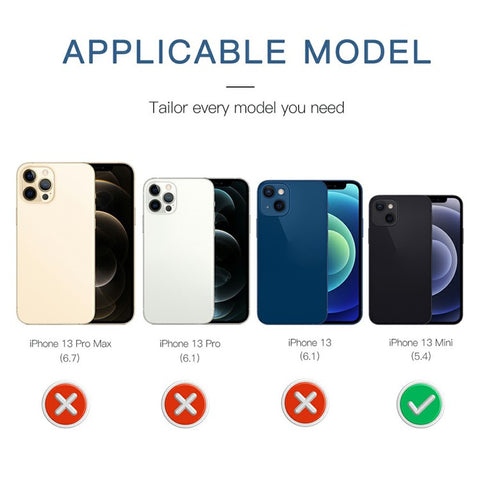 REDPEPPER Dot+ Series Transparent Back IP68 Waterproof IP6X Dustproof PC+TPU+PET Phone Case for iPhone 13 mini 5.4 inch