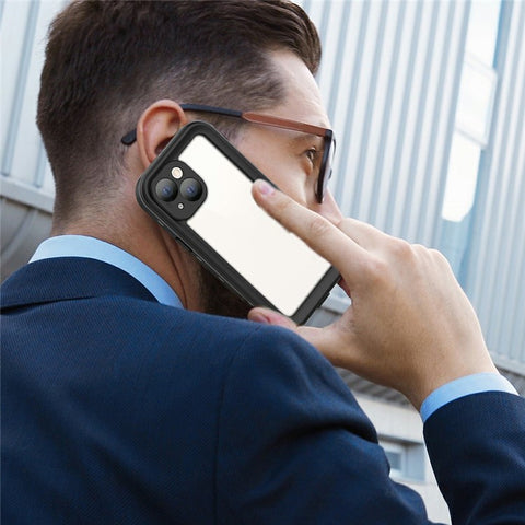 REDPEPPER Dot+ Series Transparent Back IP68 Waterproof IP6X Dustproof PC+TPU+PET Phone Case for iPhone 13 mini 5.4 inch