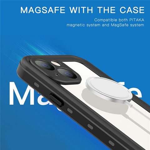 REDPEPPER Dot+ Series Transparent Back IP68 Waterproof IP6X Dustproof PC+TPU+PET Phone Case for iPhone 13 mini 5.4 inch